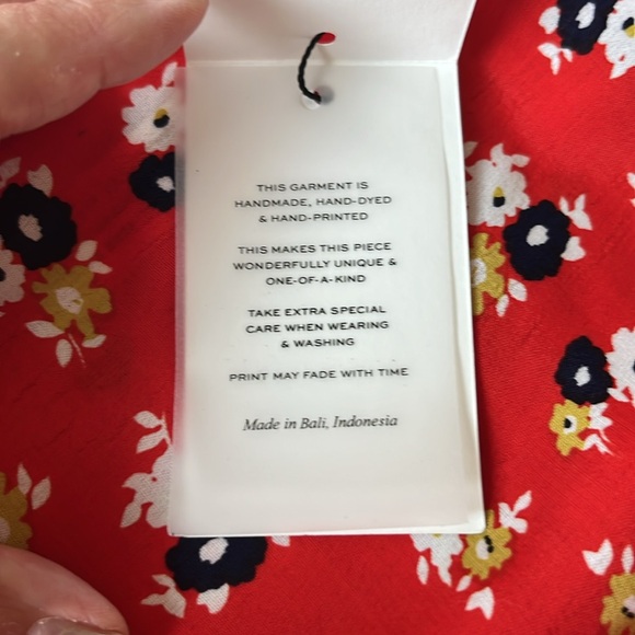 NWT Anthropologie Faithful The Brand Daphne dress poppy red - Picture 10 of 10